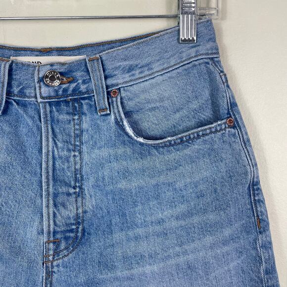 GRLFRND Distressed Quinn High Rise 90s Boyfriend Shorts in Santa Barbara - Picture 3 of 12